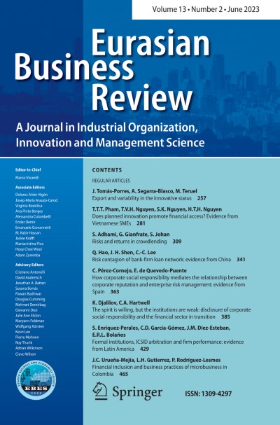 Link to Journal Eurasian Business Review