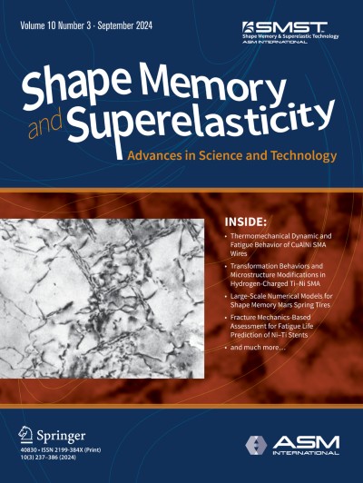 Shape Memory and Superelasticity 3/2024