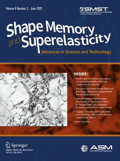 Link to Journal Shape Memory and Superelasticity