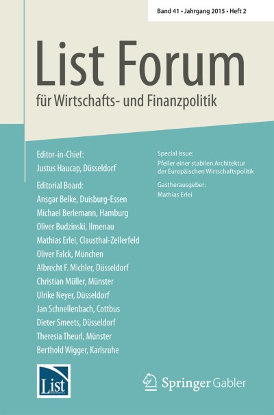 List Forum für Wirtschafts- und Finanzpolitik 2/2016
