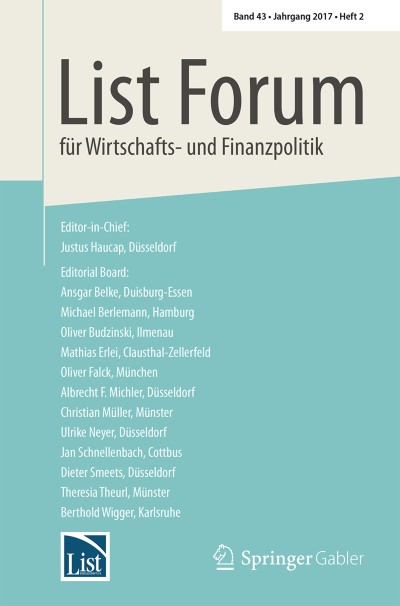 List Forum für Wirtschafts- und Finanzpolitik 2/2017