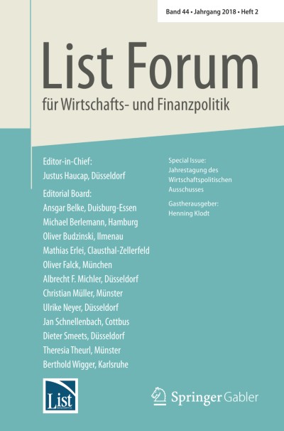 List Forum für Wirtschafts- und Finanzpolitik 2/2018
