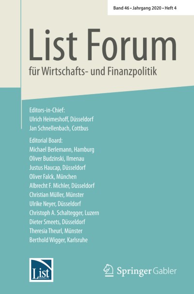 List Forum für Wirtschafts- und Finanzpolitik 4/2021