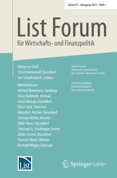List Forum für Wirtschafts- und Finanzpolitik 1/2021