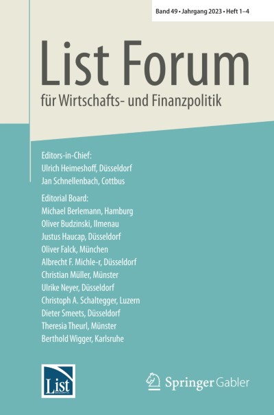 List Forum für Wirtschafts- und Finanzpolitik 1-4/2024
