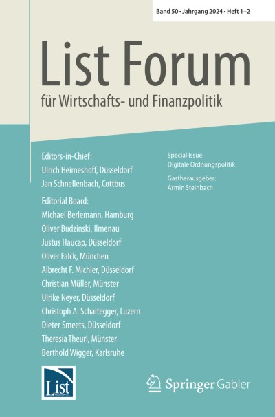 List Forum für Wirtschafts- und Finanzpolitik 1-2/2024
