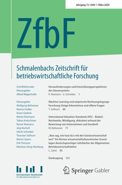 Schmalenbachs Zeitschrift für betriebswirtschaftliche Forschung 1/2020