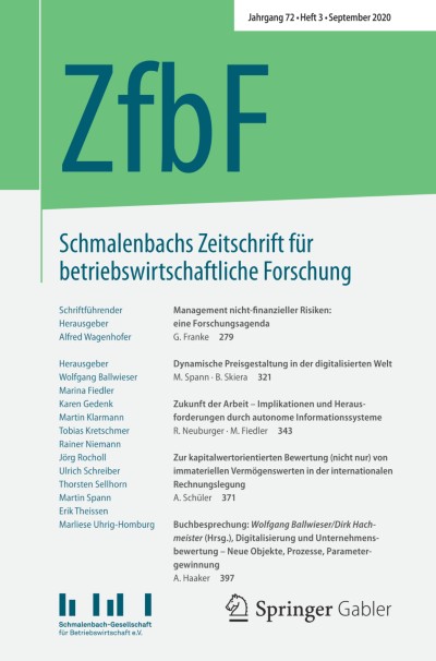 Schmalenbachs Zeitschrift für betriebswirtschaftliche Forschung 3/2020