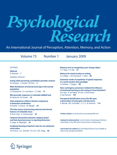 Psychological Research 1/2009