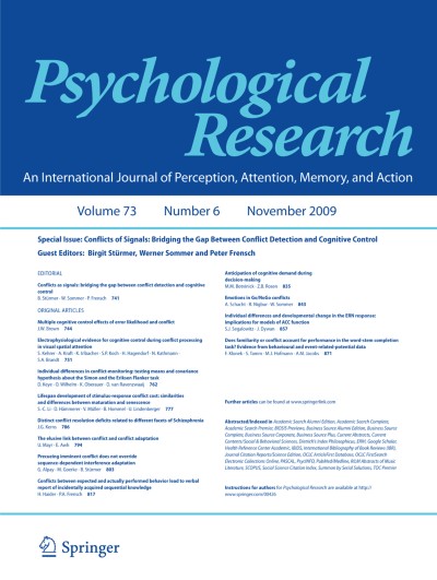 Psychological Research 6/2009
