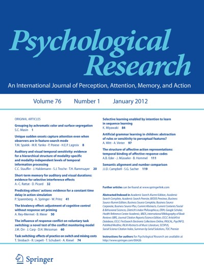 Psychological Research 1/2012