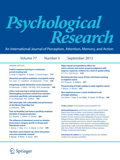 Psychological Research 5/2013