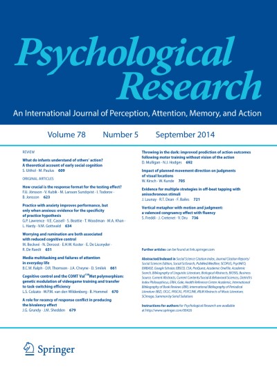 Psychological Research 5/2014