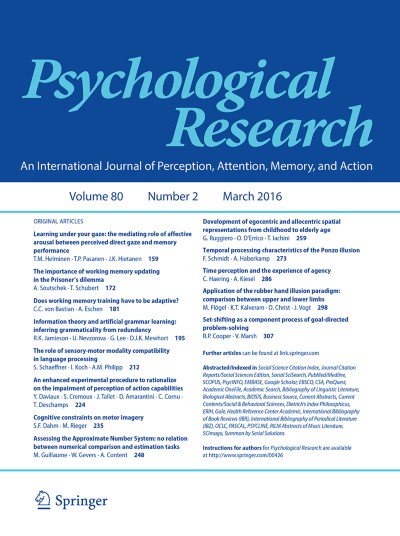 Psychological Research 2/2016