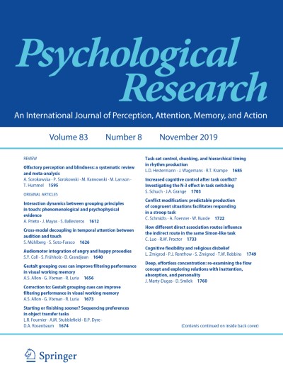 Psychological Research 8/2019