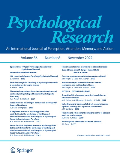 Psychological Research 8/2022