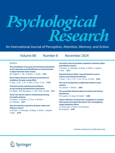 Psychological Research 8/2024