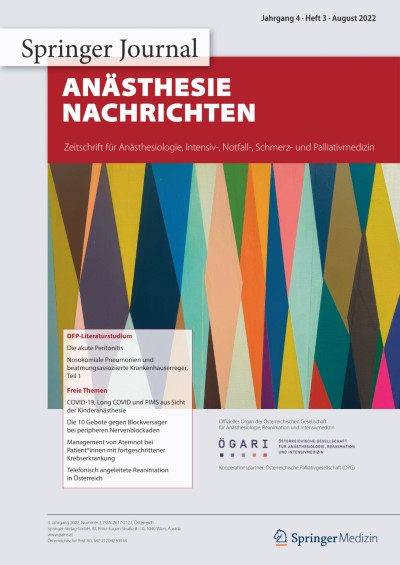 Link zu Zeitschrift Anästhesie Nachrichten