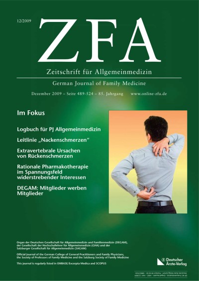 Zeitschrift für Allgemeinmedizin 12/2009