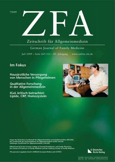 Zeitschrift für Allgemeinmedizin 7/2009