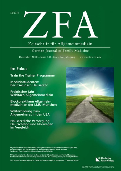 Zeitschrift für Allgemeinmedizin 12/2010