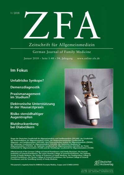 Zeitschrift für Allgemeinmedizin 1/2018