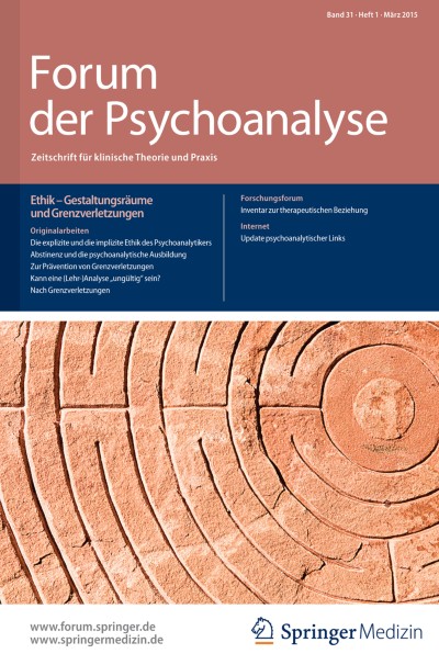 Forum der Psychoanalyse 1/2015