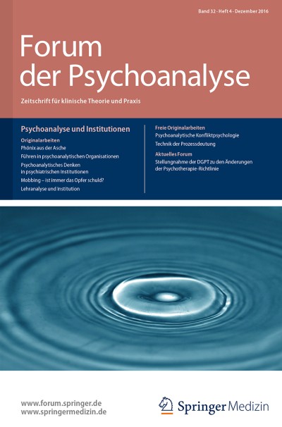Forum der Psychoanalyse 4/2016