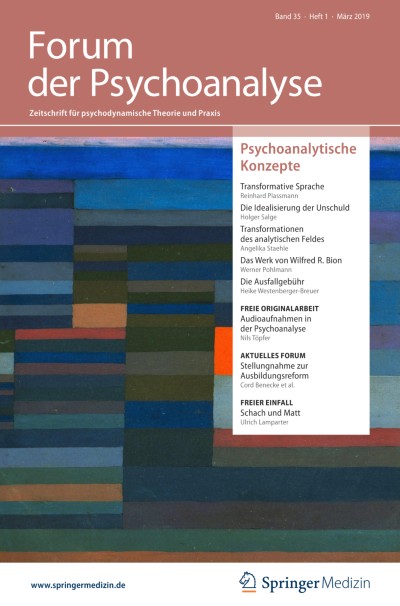 Forum der Psychoanalyse 1/2019