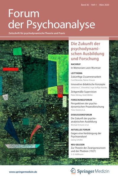 Forum der Psychoanalyse 1/2020