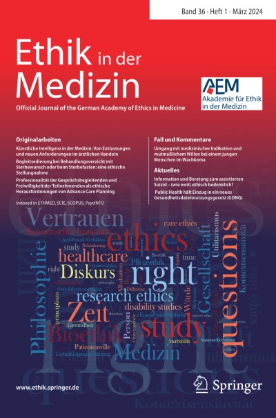Ethik in der Medizin 1/2024