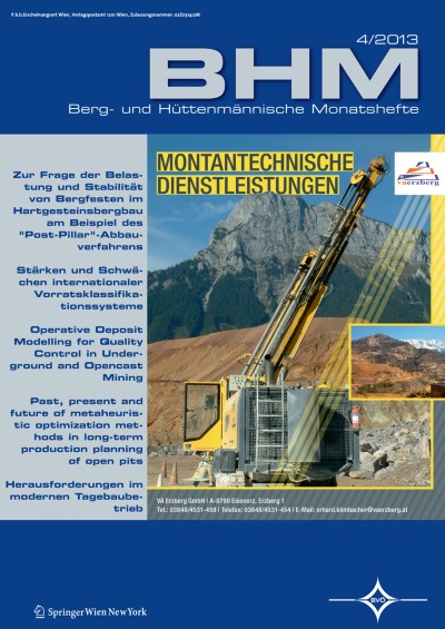 BHM Berg- und Hüttenmännische Monatshefte 4/2013