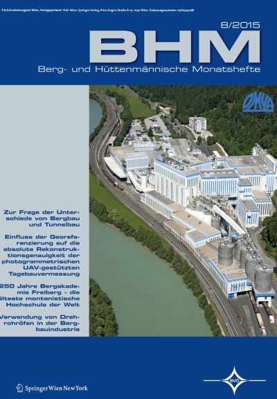 BHM Berg- und Hüttenmännische Monatshefte 8/2015