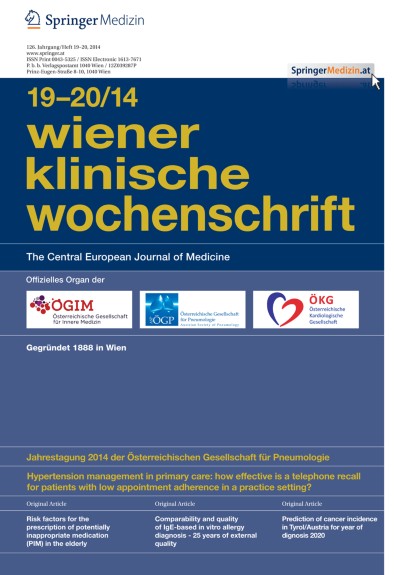 Wiener klinische Wochenschrift 19-20/2014