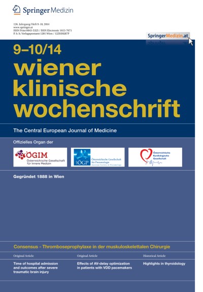 Wiener klinische Wochenschrift 9-10/2014