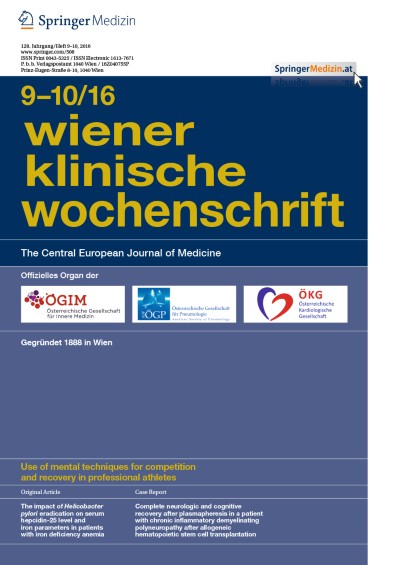 Wiener klinische Wochenschrift 9-10/2016