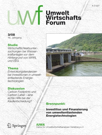 uwf UmweltWirtschaftsForum 3/2008