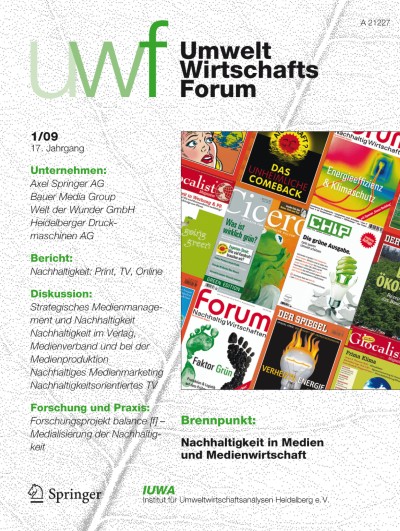uwf UmweltWirtschaftsForum 1/2009