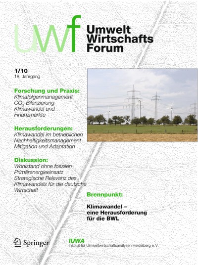 uwf UmweltWirtschaftsForum 1/2010