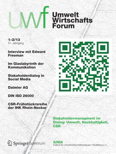 uwf UmweltWirtschaftsForum 1-2/2013