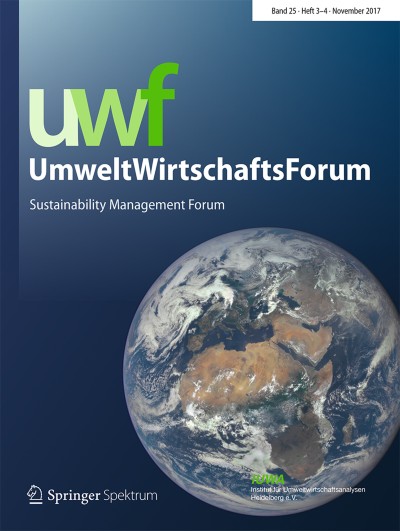 uwf UmweltWirtschaftsForum | Sustainability Management Forum 3-4/2017