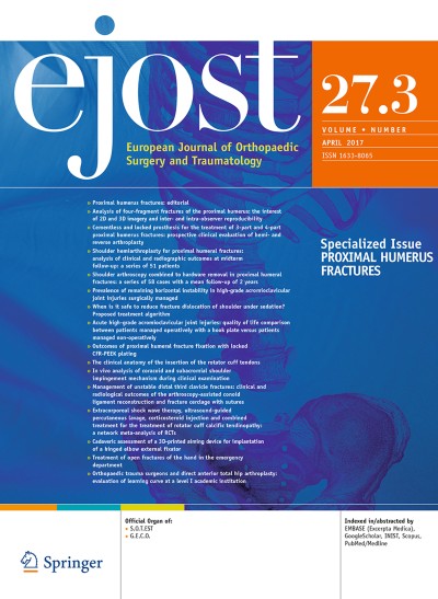 European Journal of Orthopaedic Surgery & Traumatology 3/2017