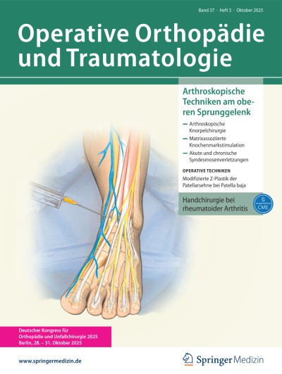 Link zu Zeitschrift Operative Orthopädie und Traumatologie