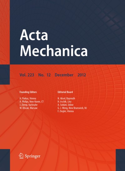 Acta Mechanica 12/2012