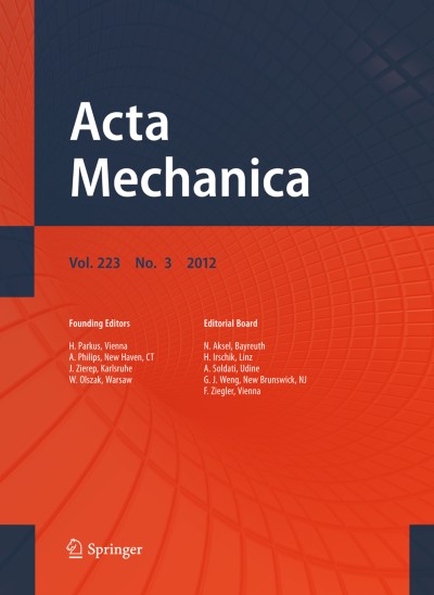 Acta Mechanica 3/2012