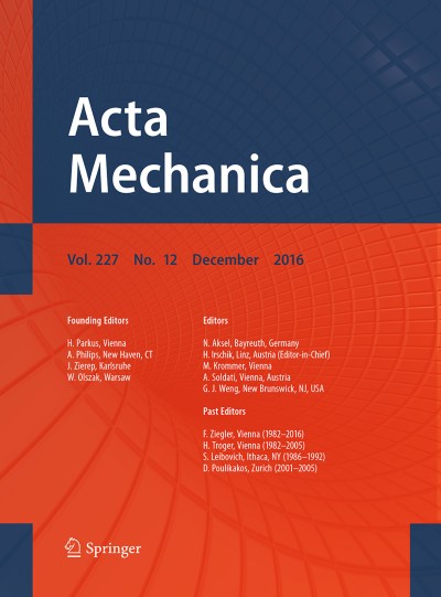 Acta Mechanica 12/2016