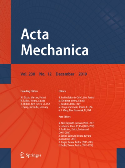 Acta Mechanica 12/2019