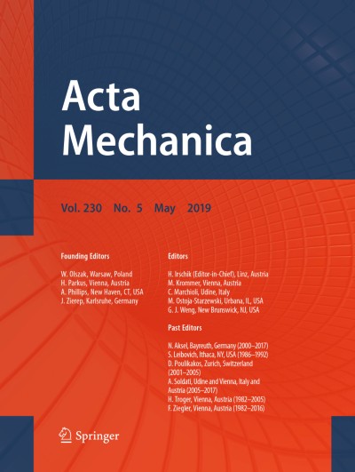 Acta Mechanica 5/2019