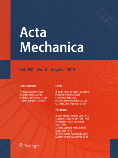 Acta Mechanica 8/2019