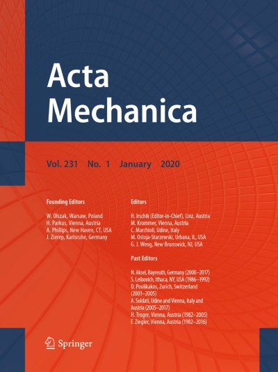 Acta Mechanica 1/2020